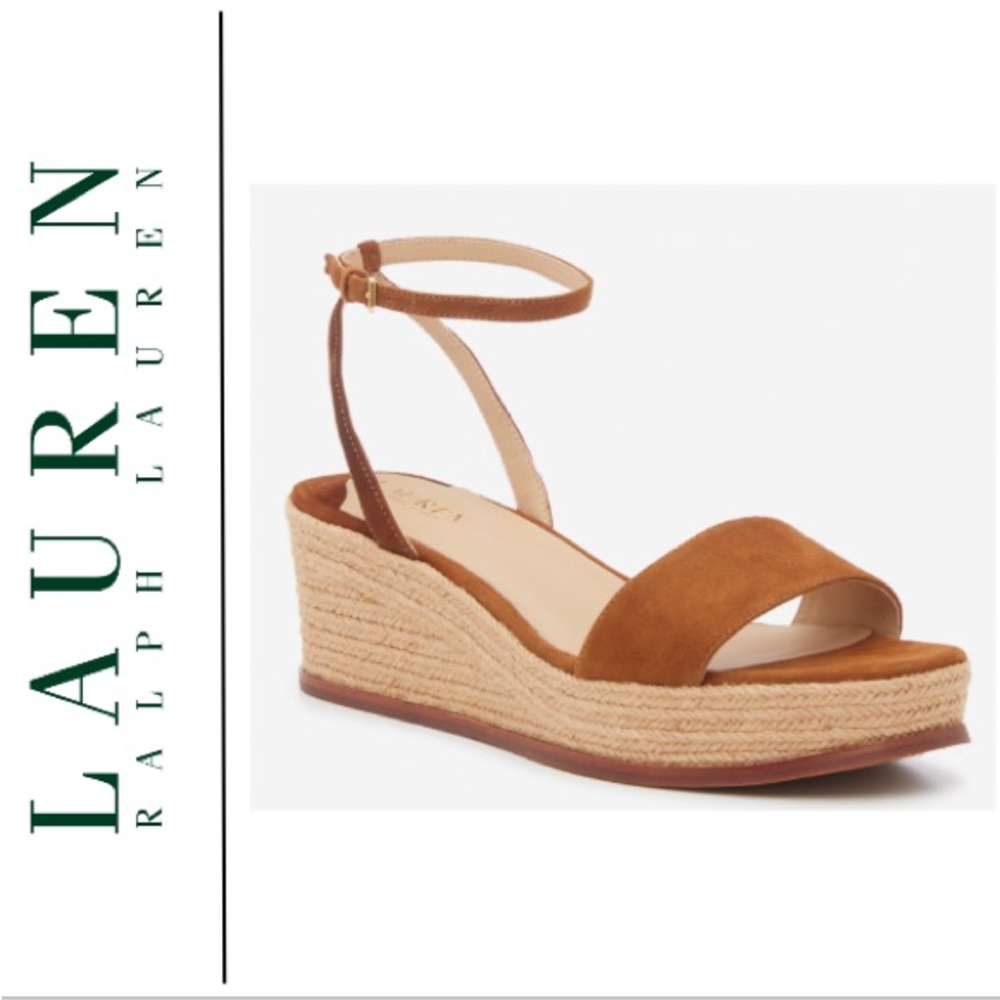 LAUREN by Ralph Lauren Leona Nappa Leather Espadrille - Size: US 7